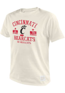 Original Retro Brand Cincinnati Bearcats White Triblend Number One Distressed Short Sleeve Fashion..