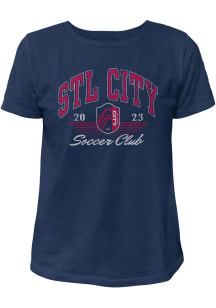 Original Retro Brand St Louis City SC Womens Navy Blue Vintage Design Short Sleeve T-Shirt