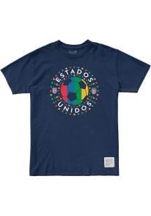 USMNT Navy Blue Estados Unidos Short Sleeve Fashion T Shirt