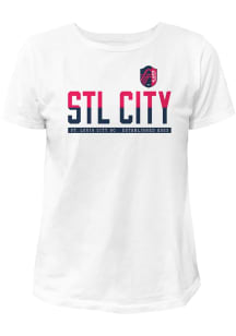 Original Retro Brand St Louis City SC Womens White Vintage Style Graphic Short Sleeve T-Shirt
