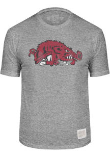 Original Retro Brand Arkansas Razorbacks Grey Retro Slobbering Hog Short Sleeve Fashion T Shirt