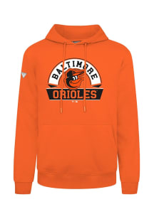 Levelwear Baltimore Orioles Mens Orange Podium Banner Arch Long Sleeve Hoodie