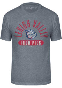 Lehigh Valley Ironpigs Navy Blue Number 1 Oval Classic Style Short Sleeve Fashion T Shirt