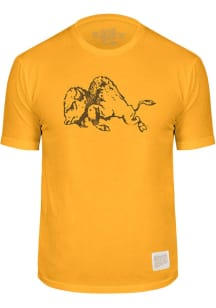 Original Retro Brand Colorado Buffaloes Gold Vintage Primary Logo Short Sleeve Fashion T Shirt