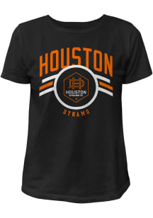 Original Retro Brand Houston Dynamo Womens Black Vintage Short Sleeve T-Shirt