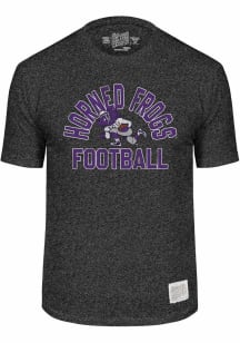 Original Retro Brand TCU Horned Frogs Charcoal Football Football Short Sleeve Fashion T Shirt