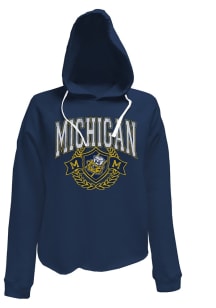 Original Retro Brand Michigan Wolverines Womens Blue Seal Hooded Sweatshirt