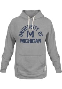 Original Retro Brand Michigan Wolverines Mens Grey Number One Vintage M Fashion Hood