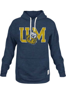 Original Retro Brand Michigan Wolverines Mens Blue Vintage Initials Fashion Hood
