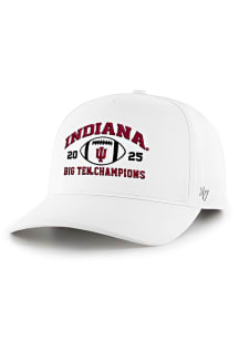 47 Indiana Hoosiers 2025 Big Ten Football Champs Event Hitch Adjustable Hat - White