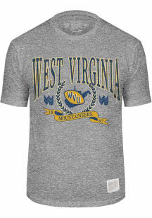 Original Retro Brand West Virginia Mountaineers Grey Triblend Short Sleeve Fashion T Shirt