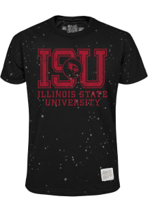 Original Retro Brand Illinois State Redbirds Black Splatter Tee Short Sleeve Fashion T Shirt