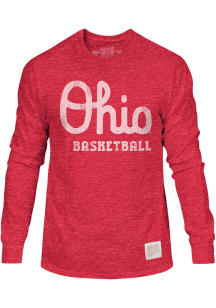 Original Retro Brand Ohio State Buckeyes Red Triblend Long Sleeve Fashion T Shirt