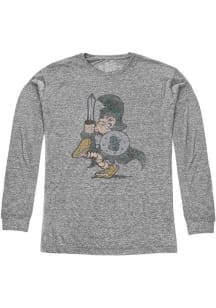 Original Retro Brand Michigan State Spartans Grey Triblend Long Sleeve Fashion T Shirt