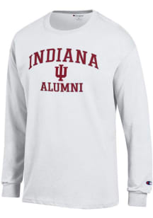 Champion Indiana Hoosiers White Logo Alumni Jersey Long Sleeve T Shirt