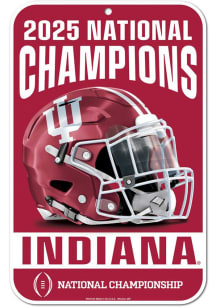 Indiana Hoosiers 2025 National Champs 11x17 Sign - Crimson