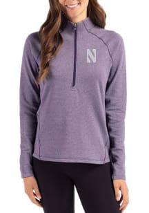 Cutter and Buck Northwestern Wildcats Womens Purple Pehastin Qtr Zip