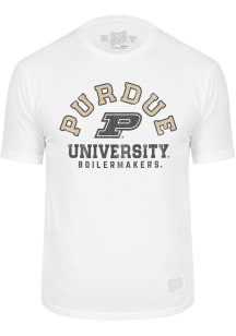 Original Retro Brand Purdue Boilermakers White Number 1 Short Sleeve Fashion T Shirt