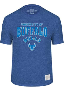 Original Retro Brand Buffalo Bulls Blue Arch Name and Logo Short Sleeve Fashion T Shirt