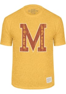Original Retro Brand Minnesota Golden Gophers Gold Go Big M Short Sleeve Fashion T Shirt