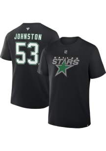 Wyatt Johnston Dallas Stars Black Alt Short Sleeve Player T Shirt