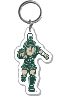 Michigan State Spartans Acrylic Mascot Keychain - Green