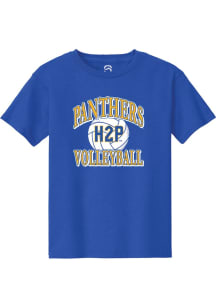 Summit Sportswear Pitt Panthers Youth Blue Volleyball H2P Short Sleeve T-Shirt