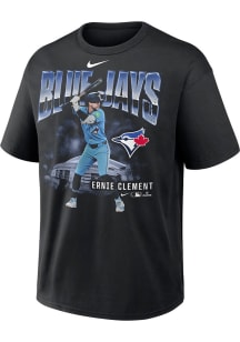 Ernie Clement Toronto Blue Jays Black Over Action Short Sleeve Fashion Player T Shirt