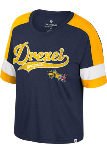 Colosseum Drexel Dragons Womens Navy Blue Glinda Short Sleeve T-Shirt