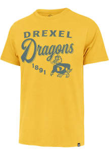 47 Drexel Dragons Gold Diag Script Franklin Short Sleeve Fashion T Shirt
