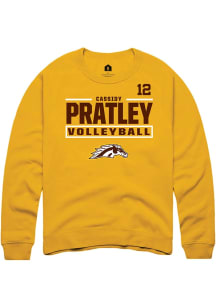 Cassidy Pratley Western Michigan Broncos Mens Gold NIL Stacked Box Player Crew