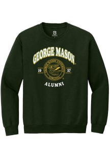 Summit Sportswear George Mason University Mens Green Alumni Wreath Long Sleeve Crew Sweatshirt