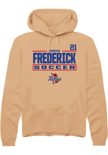 jordan frederick Tulsa Golden Hurricane Mens Gold NIL Stacked Box Player Hood