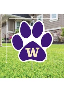 Washington Huskies Paw Yard Sign - Purple