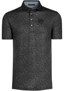 Greyson Utah Utes Mens Black Den of Thieves Blackout Short Sleeve Fashion Polo