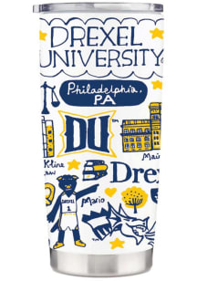 Drexel Dragons Julia Gash Stainless Steel Tumbler - White