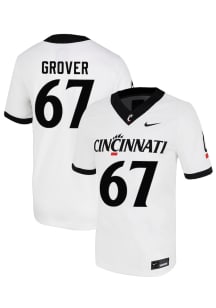 Luke Grover  Nike Cincinnati Bearcats White NIL Name And Number Football Jersey