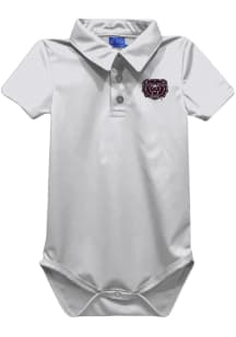 Vive La Fete Missouri State Bears Baby White Team Short Sleeve One Piece Polo