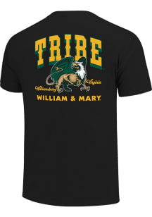 William & Mary Tribe Black Mascot Layout Short Sleeve T Shirt