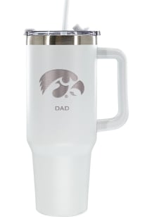The Memory Company Iowa Hawkeyes Dad 40oz Stainless Steel Tumbler - White