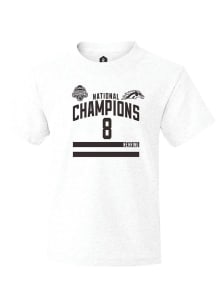 Zach Nehring Western Michigan Broncos Youth White NIL 2025 National Champions Shirzee Player Tee