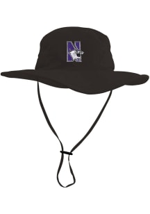 LogoFit Northwestern Wildcats Black Boonie Mens Bucket Hat