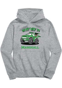 Vive La Fete Marshall Thundering Herd Youth Grey On My Way Long Sleeve Hoodie