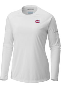 Columbia Montreal Canadiens Womens White Tidal LS Tee