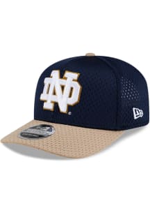 New Era Notre Dame Fighting Irish Jersey Mesh 9SEVENTY Stretch Snap Adjustable Hat - Navy Blue