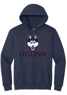Summit Sportswear UConn Huskies Mens Navy Blue Primary Logo Long Sleeve Hoodie