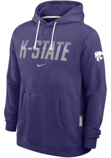 Nike K-State Wildcats Mens Purple DriFit Pullover Long Sleeve Hoodie