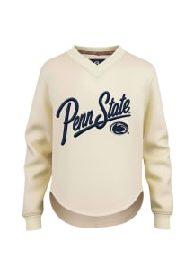 Summit Sportswear Penn State Nittany Lions Womens White V Neck Fleece Crew Sweatshirt