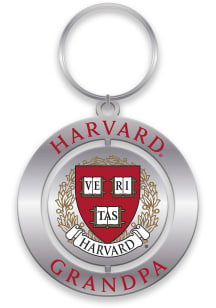 Harvard Crimson Grandpa Spinner Keychain - Silver