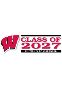 Wisconsin Badgers 6x2 Class of 2027 Auto Decal - Red